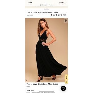 This is Love Black Lace Maxi Dress